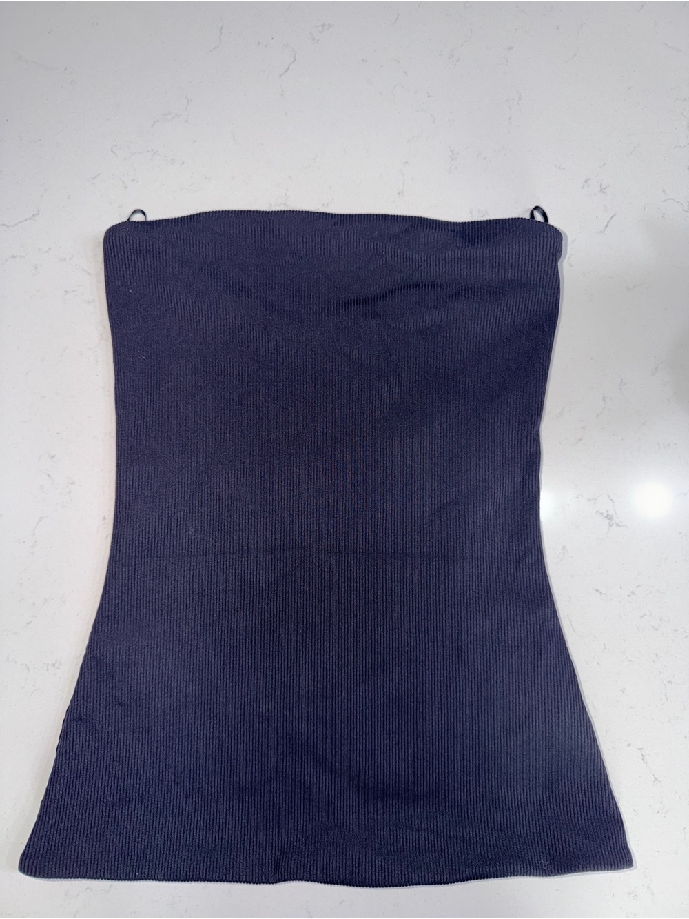 Babaton Strapless Navy Knit Tube Dress